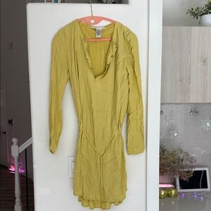 Diane Von Furstenberg Mustard Silk-Blend dress
